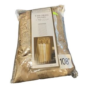 CROSCILL Classic Tailored Panel Drapery 50W X 108L. Fiorenza Sheer Washable 9177